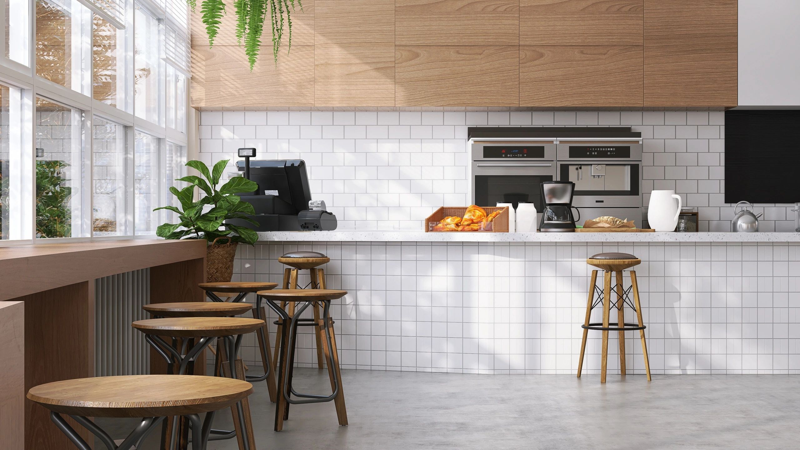 Bakery interior with clean rustic character